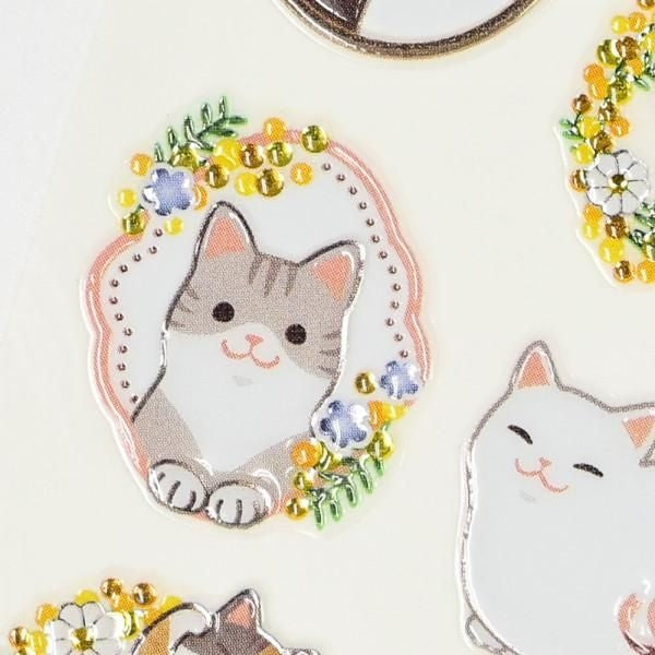 NB Biju Sticker Cat & Mimosa A (3014178) (Pack of 10) | papermindstationery.com