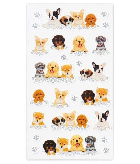 NB Sticker Large - Puppies (3054101) (Pack of 10) | papermindstationery.com