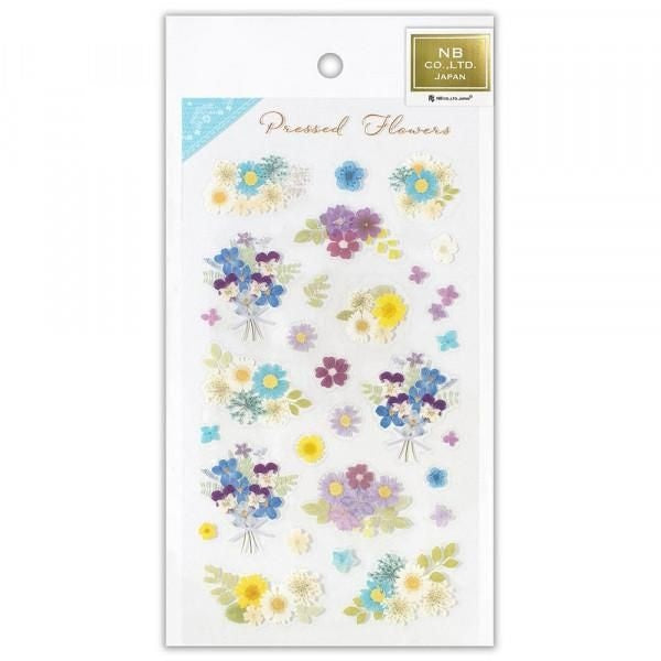 NB Sticker Large Pressed Flower - Blue (4404102) (Pack of 10) | papermindstationery.com
