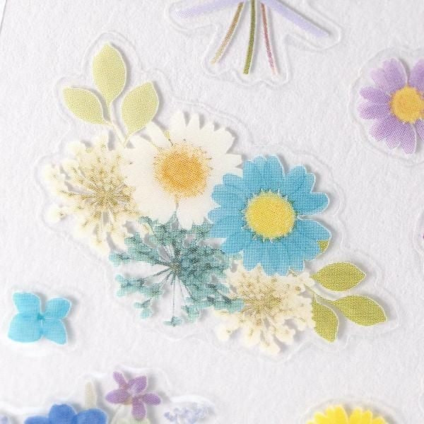 NB Sticker Large Pressed Flower - Blue (4404102) (Pack of 10) | papermindstationery.com