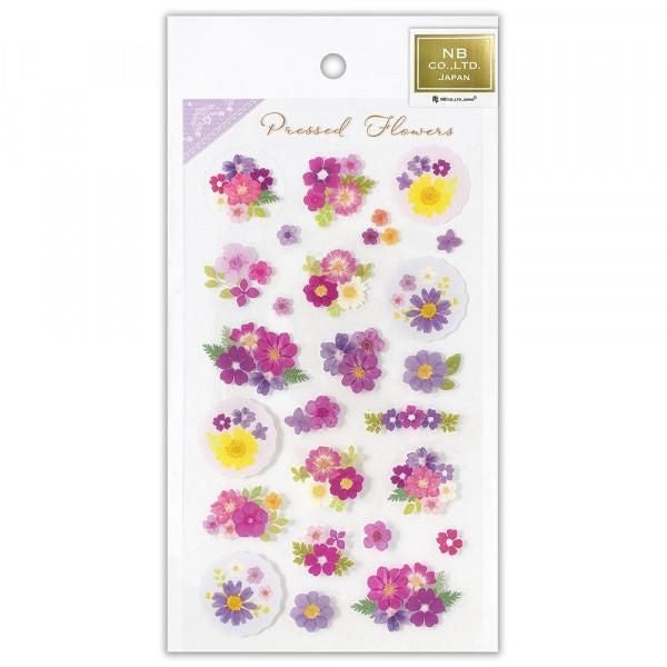 NB Sticker Large Pressed Flower - Purple (4404103) (Pack of 10) | papermindstationery.com