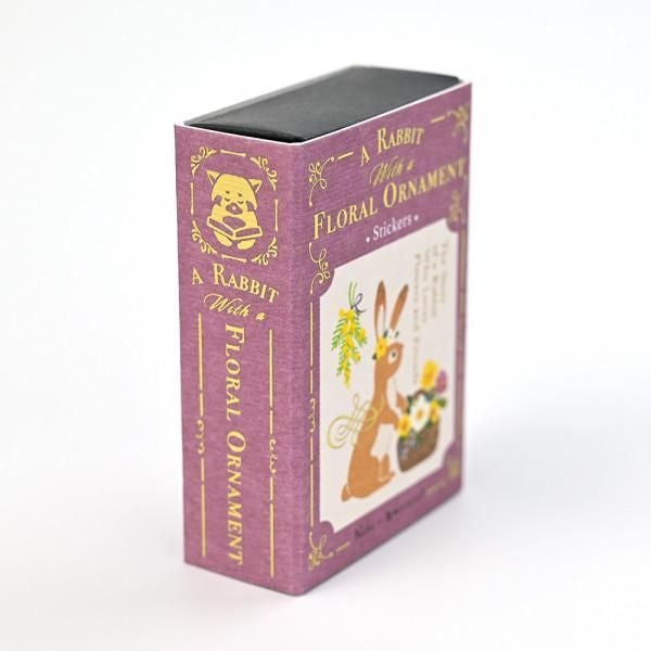 NB Flake Sticker RESSA - Flower-Adorned Rabbit (4864102) (Pack of 5) | papermindstationery.com