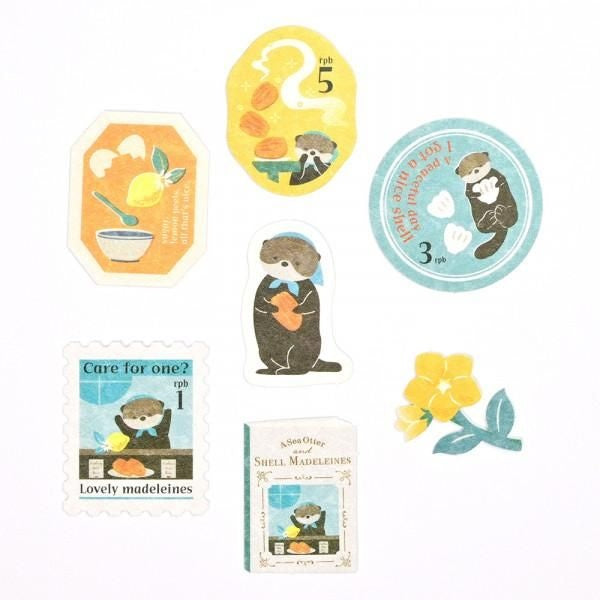NB Flake Sticker RESSA - Sea Otter with Madeleines (4864104) (Pack of 5) | papermindstationery.com