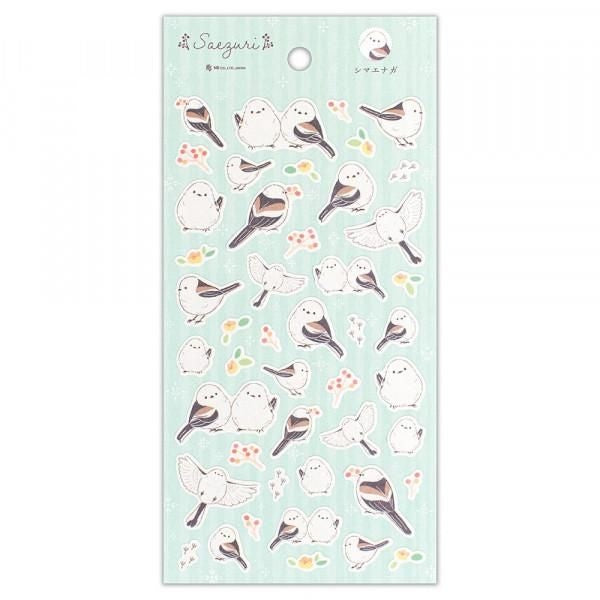 NB Sticker Large Saezuri - Long-tailed Tit (4984101) (Pack of 10) | papermindstationery.com