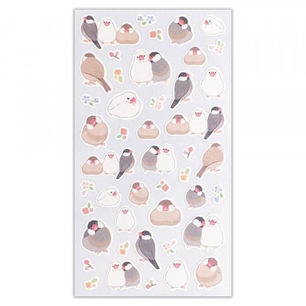 NB Sticker Large Saezuri - Java Sparrow (4984102) (Pack of 10) | papermindstationery.com