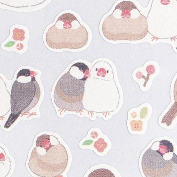 NB Sticker Large Saezuri - Java Sparrow (4984102) (Pack of 10) | papermindstationery.com