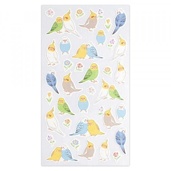NB Sticker Large Saezuri - Peach Parakeet (4984103) (Pack of 10) | papermindstationery.com