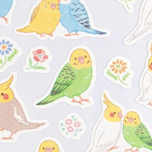 NB Sticker Large Saezuri - Peach Parakeet (4984103) (Pack of 10) | papermindstationery.com