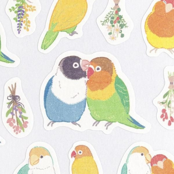NB Sticker Large Saezuri - Green Parakeet (4984104) (Pack of 10) | papermindstationery.com