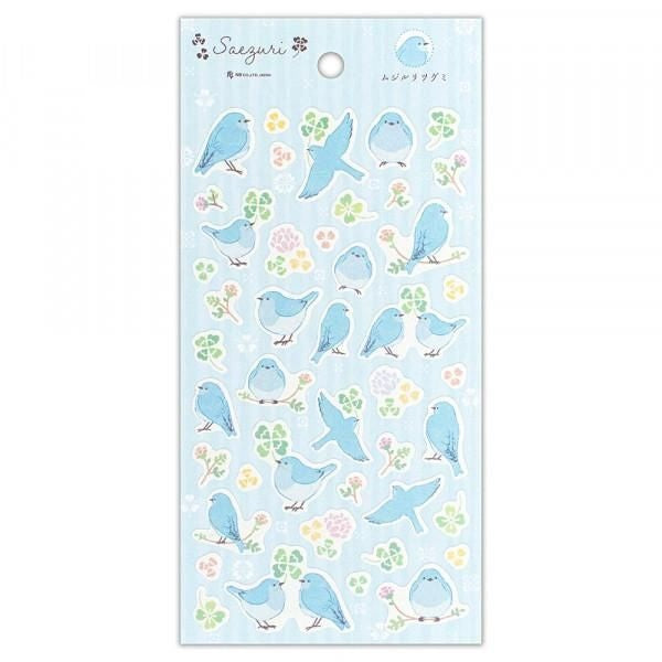 NB Sticker Large Saezuri - Blue Thrush (4984105) (Pack of 10) | papermindstationery.com