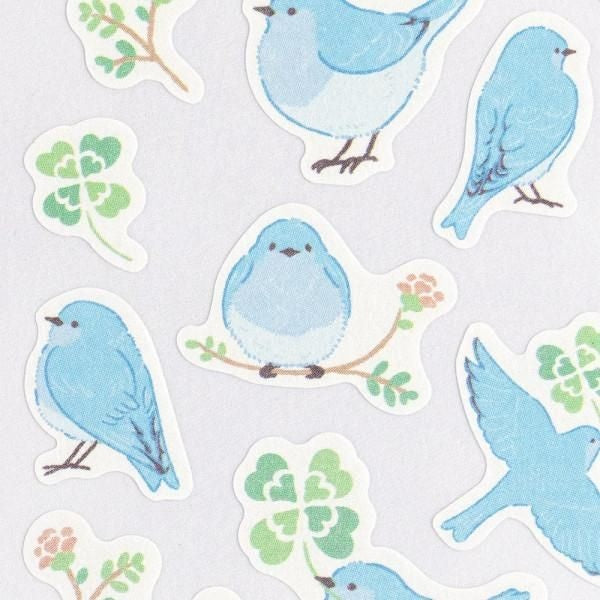 NB Sticker Large Saezuri - Blue Thrush (4984105) (Pack of 10) | papermindstationery.com
