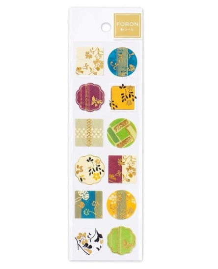 NB Japanese-style Sticker Floral Crest (5024103) (Pack of 10) | papermindstationery.com