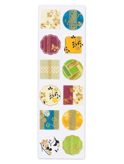 NB Japanese-style Sticker Floral Crest (5024103) (Pack of 10) | papermindstationery.com
