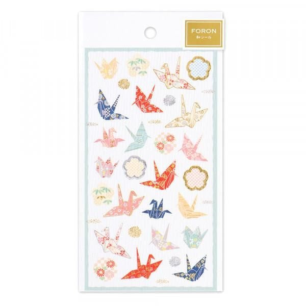 NB Sticker Large Japanese Style - Crane & Japanese Pattern B (5074165) (Pack of 10) | papermindstationery.com