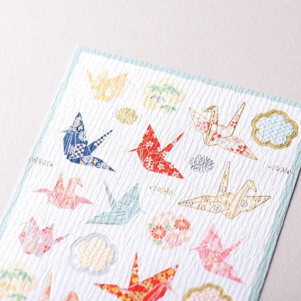 NB Sticker Large Japanese Style - Crane & Japanese Pattern B (5074165) (Pack of 10) | papermindstationery.com