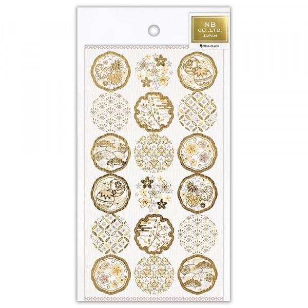 NB Japanese-style Sticker Large Brocade (5074168) (Pack of 10) | papermindstationery.com