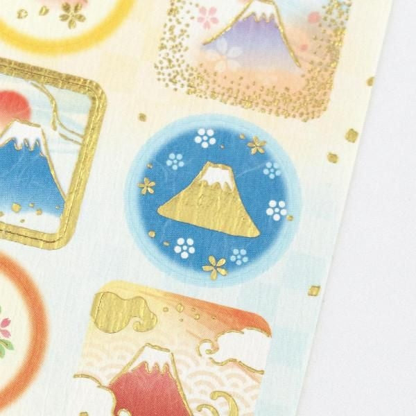 NB Japanese-style Sticker Large Vibrant Mt. Fuji (5074185) (Pack of 10) | papermindstationery.com