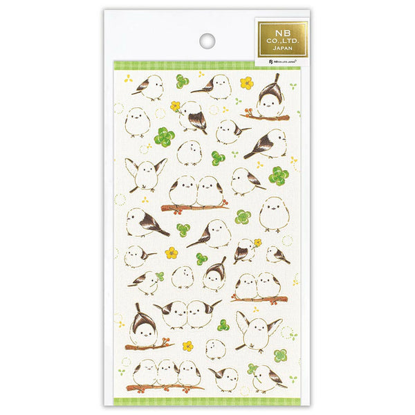 NB Co. Sticker Sheet - Long-tailed Tit Bird & Clover 5074187
