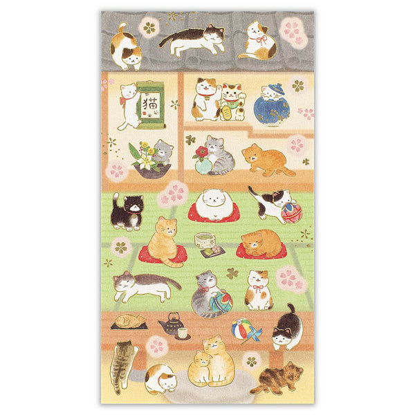 NB Co. Sticker Sheet Set of 4 - Japanese Style Animals, Bird, Rabbit & Cat