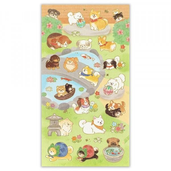 NB Japanese-style Sticker Large Dog & Japanese Garden (5074190) (Pack of 10) | papermindstationery.com