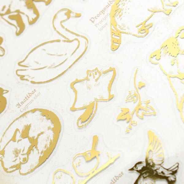 NB Clear Sticker Large Foil Stamp - Animal Encyclopedia (5094126) (Pack of 10) | papermindstationery.com