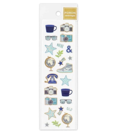 NB Biju Sticker Blue Gray (5114168) (Pack of 10) | papermindstationery.com
