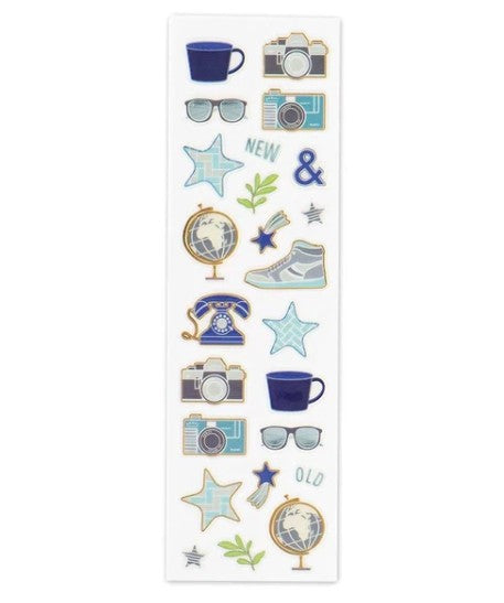 NB Biju Sticker Blue Gray (5114168) (Pack of 10) | papermindstationery.com