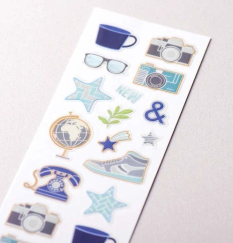 NB Biju Sticker Blue Gray (5114168) (Pack of 10) | papermindstationery.com