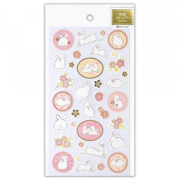 NB Japanese-style Sticker Large Yu Fumi - Rabbit (5354101) (Pack of 10) | papermindstationery.com
