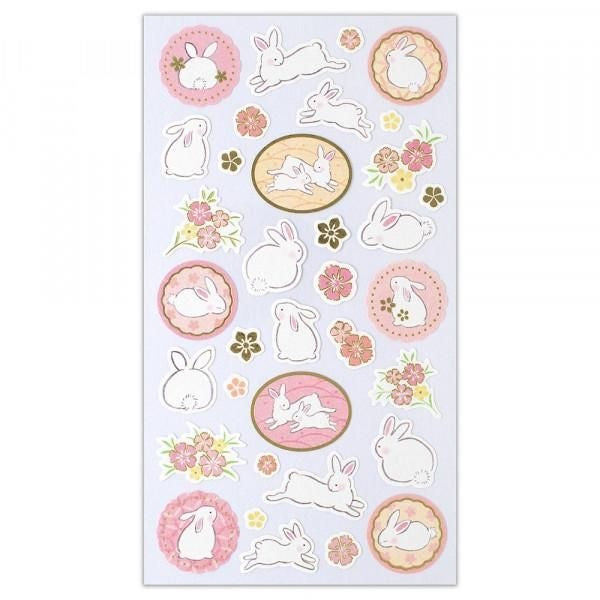 NB Japanese-style Sticker Large Yu Fumi - Rabbit (5354101) (Pack of 10) | papermindstationery.com