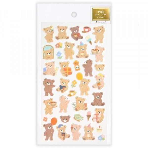 NB Non-woven Sticker Large Bear's Holiday (5374121) (Pack of 10) | papermindstationery.com