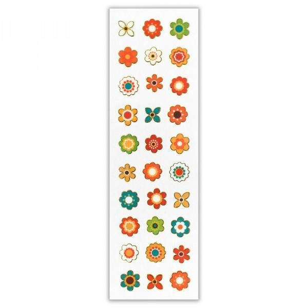 NB Border Sticker Retro Flower (5444115) (Pack of 10) | papermindstationery.com