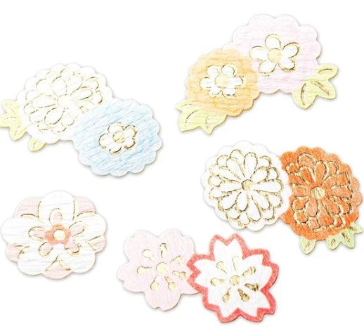 NB Vivid Color Flake Sticker Flower (5564106) (Pack of 5) | papermindstationery.com