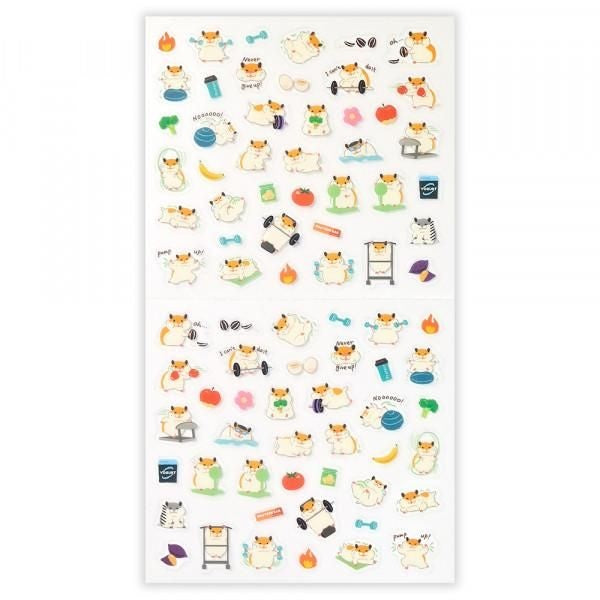 NB Planner Sticker Large Exercising Hamster (5754110) (Pack of 10) | papermindstationery.com