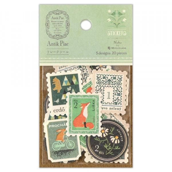 NB Flake Sticker Antique Verde (5924104) (Pack of 5) | papermindstationery.com