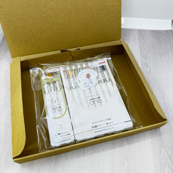 Uni-ball One 0.38mm Pen Fika Color Set of 8 & Creative Color Set of 3