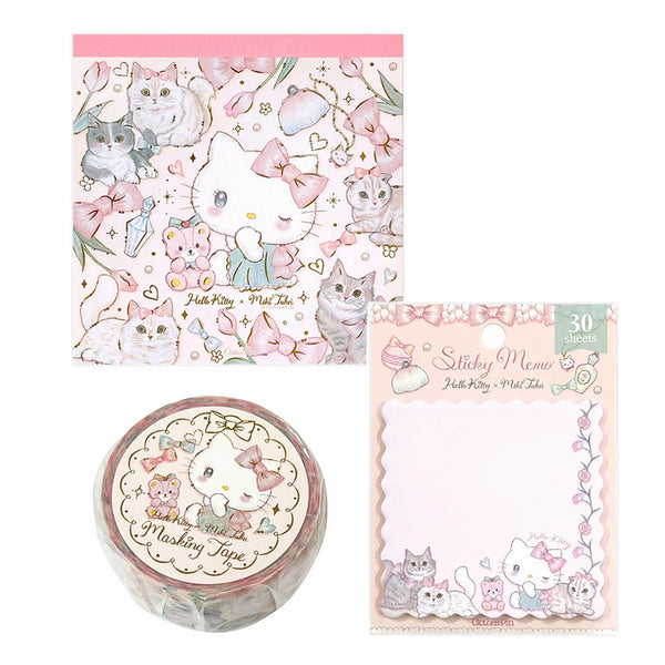 Sanrio Character Stationery Set Hello Kitty (Memo pad, Sticky Note &amp; Washi Tape) PSS-SET0016