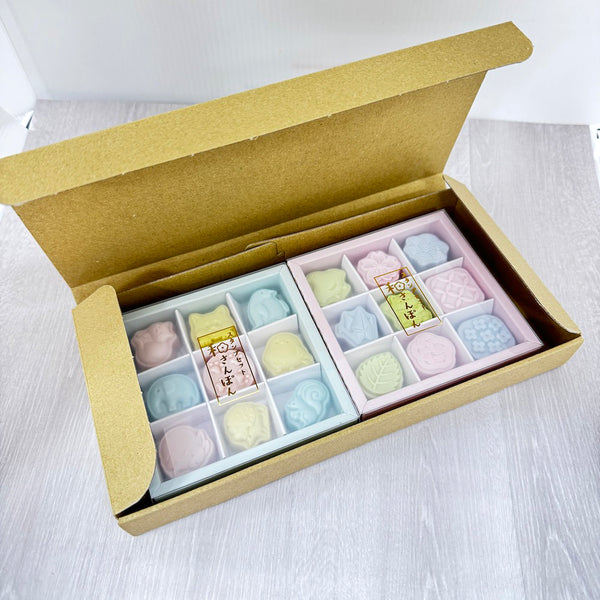 SunStar Stationery Stamp Set of 2 Wasanpon - Japanese Traditional Pattern & Animal Pattern