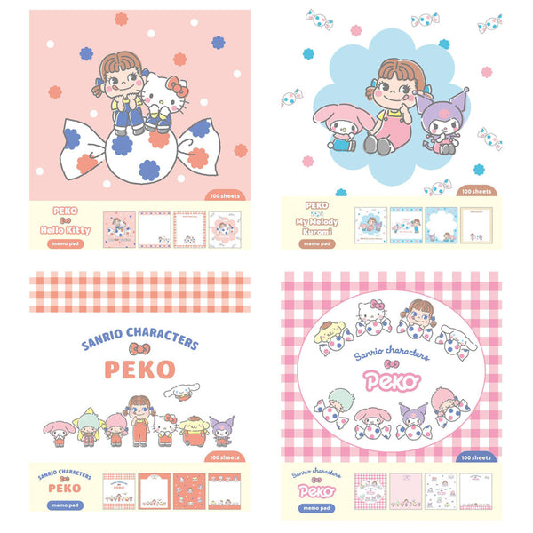 Sanrio Characters x PEKO Memo Pad Set - Dot & Checker