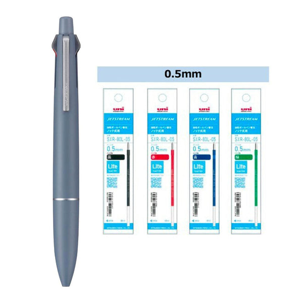 Uni Jetstream Lite 4&1 Multi-Function Pen Refills Set - Steel Blue