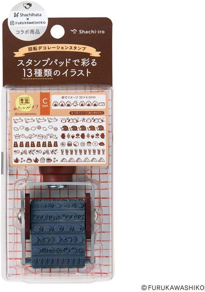 Shachihata Rotating Decoration Stamp - Furukawashiko Pattern C NRD13A10