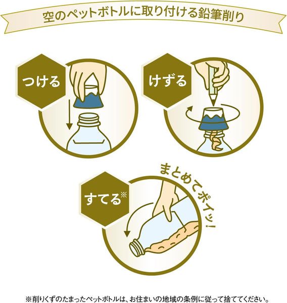 Shachihata Pencil Sharpener PET-Bottle Mounting Cap - Mt. Fuji Blue ZKC-F1-H