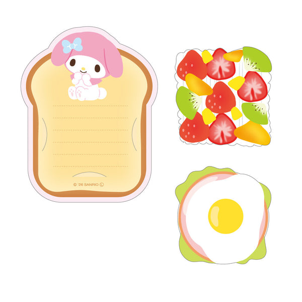Sanrio Character Hidden Message Memo Bento My Meloday (Pack of 5) | papermindstationery.com