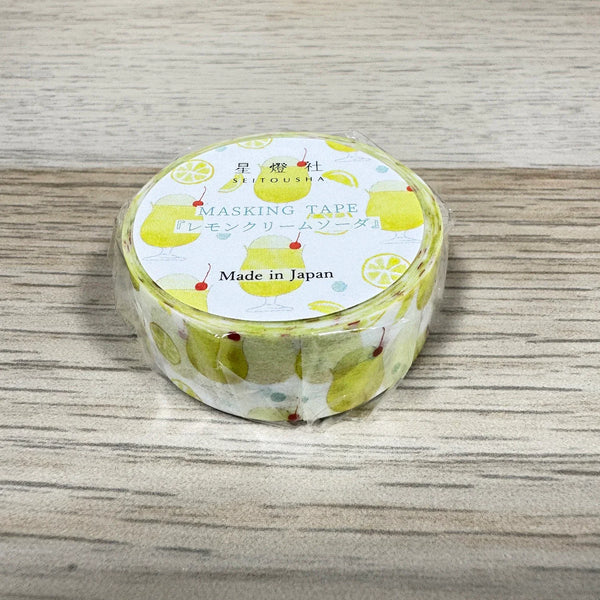 Seitousha 15mm Washi Tape - Lemon Cream Soda (Pack of 5) | papermindstationery.com