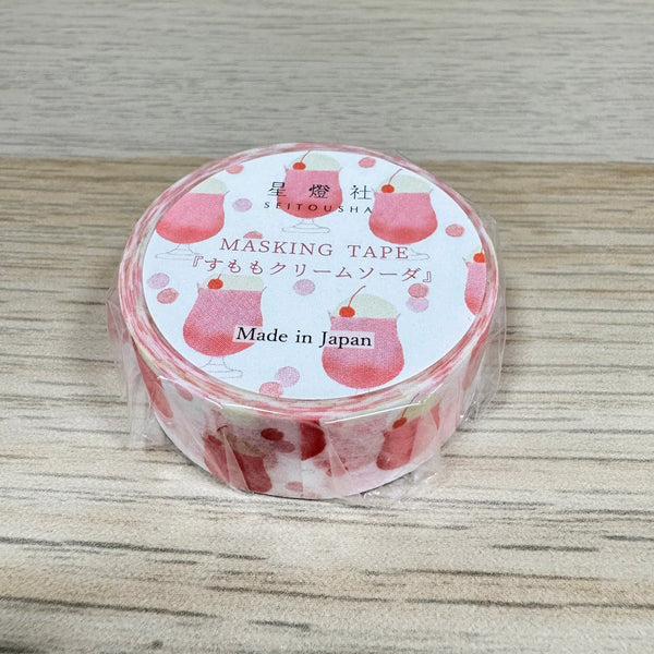 Seitousha 15mm Washi Tape - Japanese Plum Cream Soda (Pack of 5) | papermindstationery.com