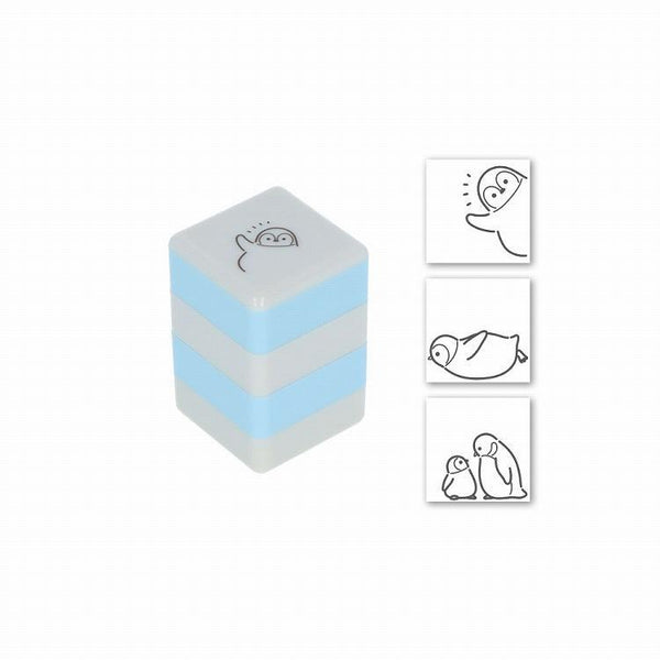 Planner Decorative Stamp Set of 2 - Sunstar Popping Up Penguin & Otter