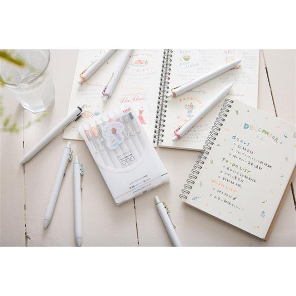 Uni-ball One 0.38mm Pen Fika Color Set of 8 & Creative Color Set of 3