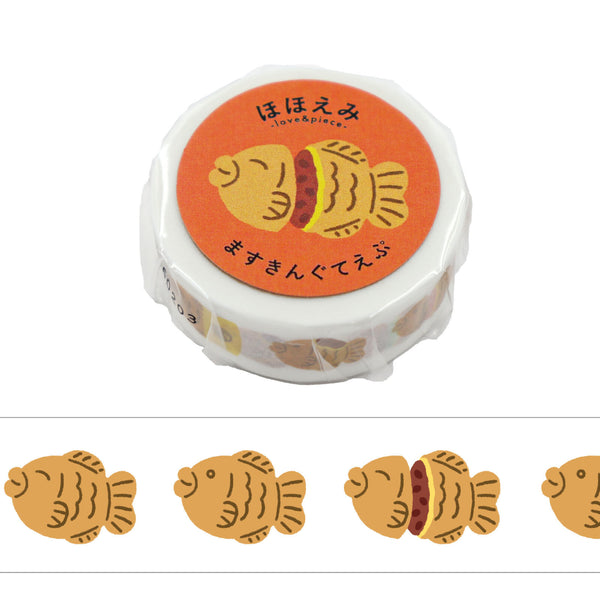 World Craft 15mm Washi Tape Smiling Taiyaki HMT-001 (Pack of 4)