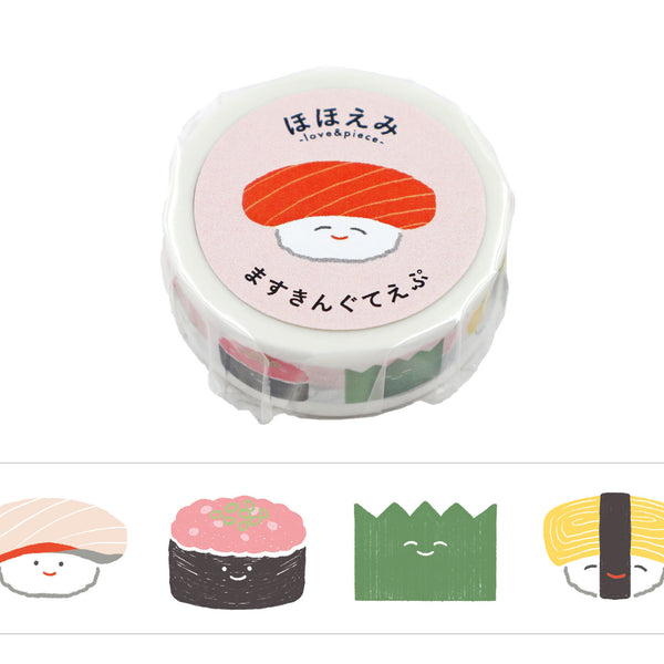 World Craft 15mm Washi Tape Smiling Taiyaki HMT-002 (Pack of 4)