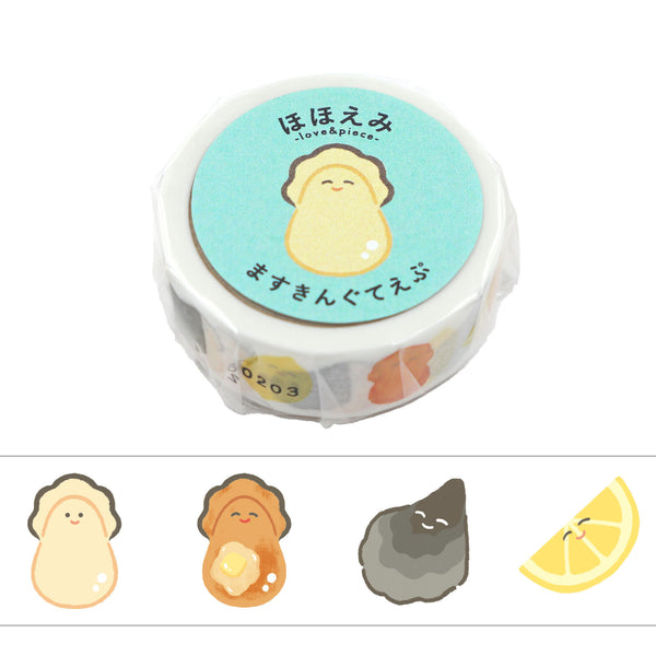 World Craft 15mm Washi Tape Smiling Oyster HMT-004 (Pack of 4)